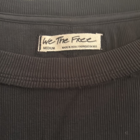 Free people black top with braid pattern - Picture 5 of 6